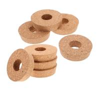 TEHAUX 8 Pièces Bouchon de Liège Trou pour Vase Hydroponique, Couvercle en Bois Rond Marron pour Bocaux Jardinières en Verre, Culture en Eau et Jardinage