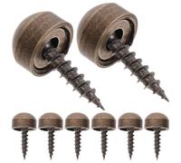 TEHAUX 8 pièces Caps Décoratifs Laiton pour Vis Miroir Cache-vis Incurvé avec Vis Autotaraudeuses Plates Couvre-têtes pour Fixation Verre et Meubles Élégant et Facile à Installer