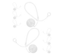 TEHAUX 8 Pièces Lanière Rétractable Blanche pour Stylet Tactile Cordon Spirale en Silicone Flexible, Support Anti-Perte Facile à Installer pour Écrans Tactiles Pos en Bureaux