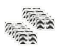 TEHAUX 80 Paires Stickers Eyeliner Noir Plastique Autocollants Yeux Réutilisables Pratiques Maquillage Femme Contour