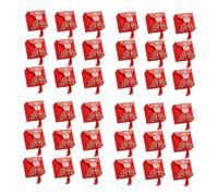 TEHAUX 80 Pièces Boîte à Dragées Mariage Chinoise Portable Coffret Cadeau Papier Recyclé Capacité Design Élégant avec Pompon Rouge Boîte Bonbons et Légère