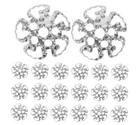 TEHAUX 800 Pièces Flower Bead Caps For Jewelry Making Retro Metal Spacer Caps For DIY Bracelets And Earrings With Artistic Snowflake Design