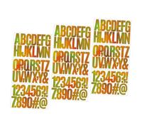 TEHAUX 9 feuilles Autocollants Lettres et Chiffres Adhésifs Arc Ciel Doré Pailleté pour Scrapbooking Décoration DIY Fête École