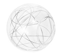 TEHAUX Abat-jour Verre Transparent avec Fil Aluminium Doré ou Argenté Lampe Décorative Ronde pour Suspension Éclairage Lumineux et Moderne