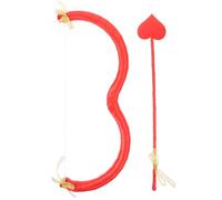 TEHAUX Accessoire de Costume de Cupidon Saint-Valentin Flèche et Arc en Mousse Rouge Kit Cosplay Léger pour Fête Soirée Déguisée et Photobooth Décoration Romantique Réutilisable