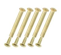 TEHAUX Accessoires de Réparation pour Éventails Pliants, Kit Rivets et Écrous Métallisés 3Mm X 21Mm, pour Ventilateurs à Main en Matériaux Naturels et Usage Artisanal