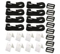 TEHAUX Accessoires Enrouleur Couverture Solaire Piscine, Kit 24 Pièces Fixation, Sangles Adhésives et Plaques de Maintien, Compatible Bobines, Usage Entretien Piscine