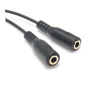 TEHAUX Adaptateur Audio Câble Répartiteur en Y 3,5 Mm pour Casque et Microphone, Compatible PC et Smartphone, Compact et Portable, Usage Multimédia, Connectique Stéréo Noire