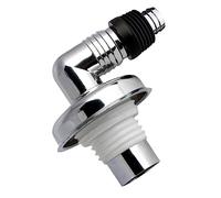 TEHAUX Adaptateur de Vidange Machine à Laver avec Coude Fuite Électroplaqué Connecteur à Ventouse Robuste Raccord Évacuation pour Lave Linge et Évier
