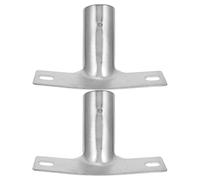TEHAUX Adaptateur d'extension pour brosse rotative et tige télescopique 2 pièces en fer, support de manche à balai, fixation pour serpillière, installation facile pour outils de