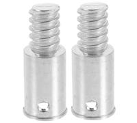 TEHAUX Adaptateur Embout Fileté en Métal Inoxydable 2 Pièces pour Manche de Balai Télescopique Connecteur Robuste Compatible Manches en Bois et Métal pour Outils de Nettoyage Ménager