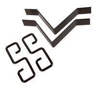 TEHAUX Adaptateurs Crochet pour Chaîne De Pluie Lot De 2 en Alliage Résistant La Décoloration pour Gouttières Standard Installation Rapide en Extérieur