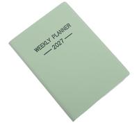 TEHAUX Agenda 2027 Élégant Vert en Papier et Pu pour Étudiants et Professionnels, Gestion Planning et Prévention des Bavures D'encre, Format Portable pour Voyage et Collège