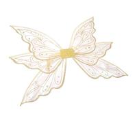 TEHAUX Ailes de Fée Dorées Légères et Résistantes pour Costume de Cosplay en Fil Adaptées aux Fêtes D'hiver et Autres Occasions Festives