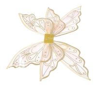 TEHAUX Ailes de Fée pour Filles en Fil Doré, Adaptées Plupart, Légères et Résistantes, pour Fêtes de Carnaval et Spectacles