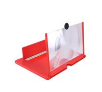 TEHAUX Amplificateur Écran Portable Rouge Loupe Vidéo pour Téléphone Support Magnificateur Antirayonnement Agrandisseur Écran pour Films et Jeux