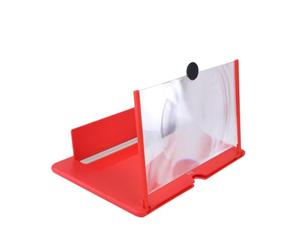 TEHAUX Amplificateur Écran Portable Rouge Loupe Vidéo pour Téléphone Support Magnificateur Antirayonnement Agrandisseur Écran pour Films et Jeux