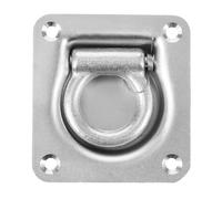 TEHAUX Anneau Acier Carbone Galvanisé pour Arrimage Robuste, Point D'ancrage Pratique, pour Remorques et Camions, Finition Argentée Solide