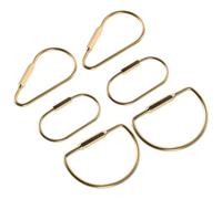 TEHAUX Anneau Porte-clés Organisation des Essentiels Or en Laiton Massif 6 Pièces Forme Goutte D’Eau D/u Irrégulière pour Paquet à Main et Porte-Monnaie Usage Quotidien et Voyage