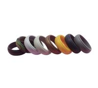 TEHAUX Anneaux en Silicone Accessoires Élégants pour Hommes Lot de 8 Bagues Sportives Étanches et Confortables pour Activités Physiques et Natation