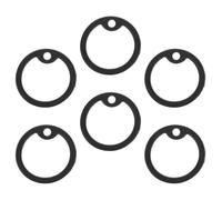 TEHAUX Anneaux en Silicone pour Médaillons Chien, Lot de 6 Pièces, Design Confortable Bruit, Protection Ronde pour Collerette Noire