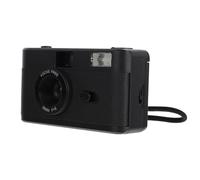 TEHAUX Appareil Photo à Pellicule Plastique Abs Noir Réutilisable 35 Mm Flash Intégré pour Photographie Argentique Rétro sans Pile, Compact et Facile à Utiliser, Compatible Films Couleur