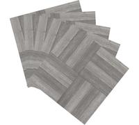 TEHAUX Autocollants de Sol en PVC Imperméables 30X30 CM Lot de 5 Motif Carrelage Bois Usage Domestique Cuisine Bureau Salle de Bain