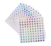 TEHAUX Autocollants Numérotés Adhésifs Imperméables 20 Feuilles de 1 à 1000, Étiquettes Rondes Pvc Résistantes la Déchirure, Chiffres Réfléchissants pour Organisation, Tri et Usage