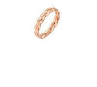 TEHAUX Bague Créative Vintage pour Femme Bague Simple Dorée Taille 8 Design en Chaîne Fermée Tressée Bijou Chic pour Usage Quotidien et Occasions