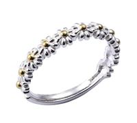 TEHAUX Bague Femme Ajustable Petite Marguerite en Alliage Résistant Bague Chic Délicate pour Usage Quotidien Accessoire Mode Polyvalent 1 Pièce