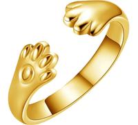 TEHAUX Bague Ouverte en Alliage Forme Griffe de Chat Réglable pour Femmes Modernes, Bijoux Décoratifs Résistants la Décoloration, Orteils