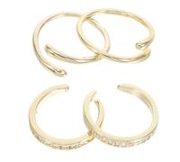 TEHAUX Bagues D’Orteils Ajustables Ouvertes pour Femmes - Lot de 4 set de Pièces - Bijoux de Pied Légers et Confortables pour Plage et Été - Style Bohème