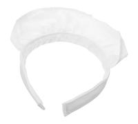 TEHAUX Bandeau Coiffure Couronne Blanc Dentelle Volants Antidérapants pour Costume de Soubrette Fête Cosplay Accessoire Élégant