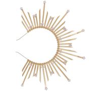 TEHAUX Bandeau de Déesse Doré Vintage Couronne Hérissée de Soleil, Accessoire Gothique Léger pour Cosplay Halloween et Décoration de Tête Féminine