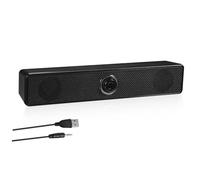 TEHAUX Barre Subwoofer Filaire Home Soundbar Compacte pour Bureau Haut-Parleur Stéréo Facile à Connecter Système Audio Polyvalent pour Pc