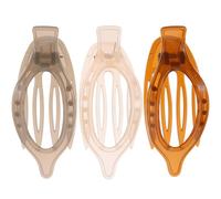 TEHAUX Barrettes à Cheveux Françaises en Acrylique Transparent 3pcs Design Élégant Unique Ne Tire Pas les Cheveux Look Quotidien Soirée