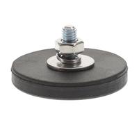 TEHAUX Base Magnétique Recouverte de Caoutchouc Robuste, Petite Taille, Fixation Puissante pour Projecteurs de Plafond, Supports Caméra et Barres Lumineuses, Usage Intérieur et