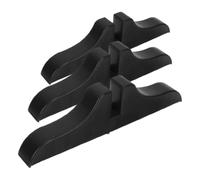 TEHAUX Bases de Séparation pour Paravent Pliable en Plastique Noir, 3 Pièces, Socles Stables et Antidérapants pour Cloison de Pièce, Support pour Bureau, Chambre et Espace de Vie