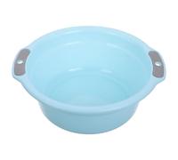 TEHAUX Bassin en Plastique Épais Petit Taille Bleu Clair avec Deux Poignées, Lavabo Polyvalent Cuisine, Bain de Bébé et Lavage des Pieds, Bassine Seau Multi-usage pour Salle de Bain