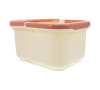 TEHAUX Bassine de Trempage Pieds Portable en Pp Beige Design Semi-couvert, pour Spa et Usage Domestique, Bain de Pied Massage Relaxant