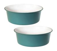 TEHAUX Bassine Plastique Épaisse 2pcs à Laver Visage et Pieds, Design Bicolore Moderne, Multi-usage pour Salle de Bain et Rangement Pratique