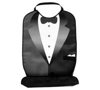 TEHAUX Bavoir Imperméable pour Adultes Noir Grand Bavoir pour Personnes Âgées et Personnes à Besoins Spécifiques Protection Vestimentaire Absorbante Bande Élastique Confortable pour