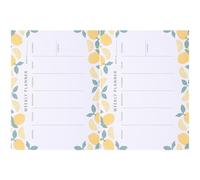 TEHAUX Bloc-notes Hebdomadaire 2 Pièces 18 X 23 Cm Papier à Feuilles Détachables Calendrier Planning Liste de Tâches Fournitures Scolaires pour Organisation Bureau et Étudiants