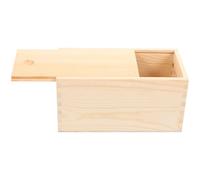 TEHAUX Boîte à Bijoux en Bois Vintage Couvercle Coulissant Petit Coffret de Rangement Multifonctionnel 20X10X10 CM Boîte Décorative Compacte pour Bijoux et Objets Précieux