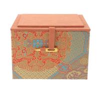 TEHAUX Boîte à Bijoux Vintage en Velours avec Couvercle, Coffret Présent Élégant pour Bracelets, Structure Stable et Protection Sécurisée, pour Noël Saint-valentin