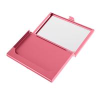 TEHAUX Boîte à Cartes de Visite en Aluminium avec Miroir Rose | Design à Plusieurs Compartiments, Accès Rapide et Séparé, pour Cartes de Crédit et Présents