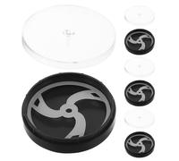 TEHAUX Boîte à Montre Portable Noire 4 Pièces 51,27 X 12,16 Mm Compartiments Indépendants et Couvercle Transparent Anti-poussière Étui de Rangement pour Accessoires de Montre