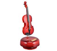 TEHAUX Boîte à Musique Violon Décorative Vintage en Abs Marron
