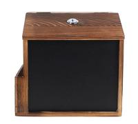 TEHAUX Boîte à Suggestions en Bois avec Serrure Murale, Surface Tableau Noir, Design Pratique pour Collecte de Fonds et Vote, Fixation par Vis Incluse