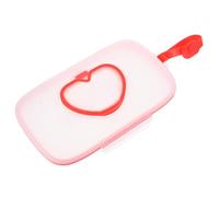 TEHAUX Boîte de Lingettes Portable pour Bébé à Suspendre Étui Fin en Polypropylène Blanc et Rouge Joint Silicone Étanche Réutilisable pour Poussette et Sorties en Extérieur